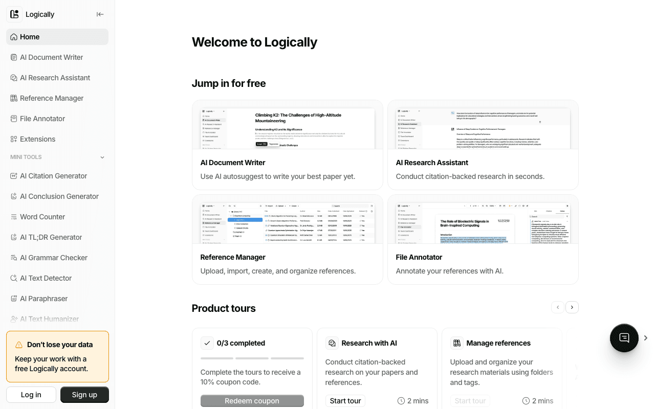 Afforai homepage