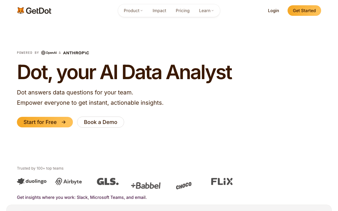 Dot homepage