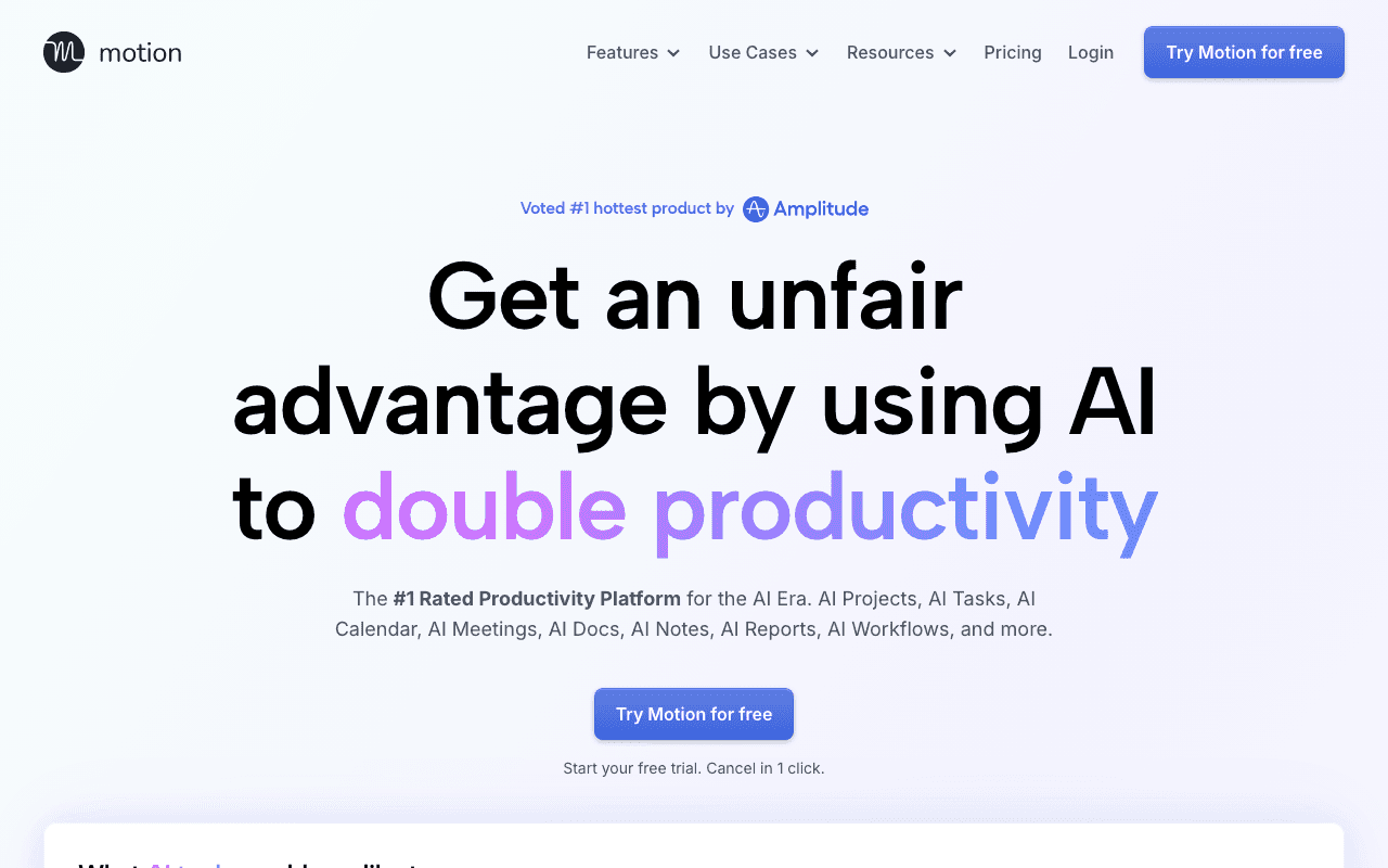 Motion homepage