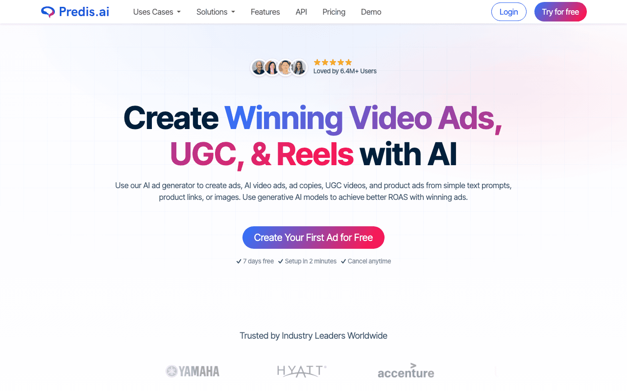 Predis.ai homepage