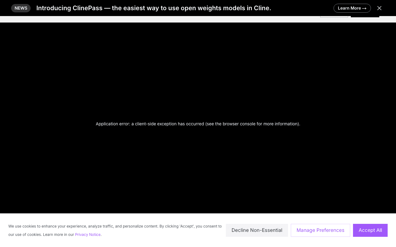 Cline homepage