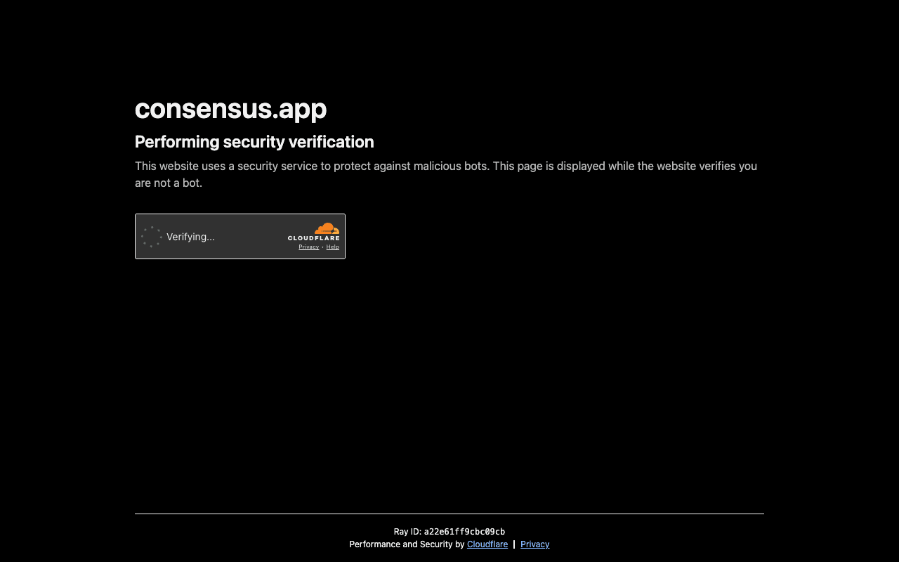 Consensus homepage