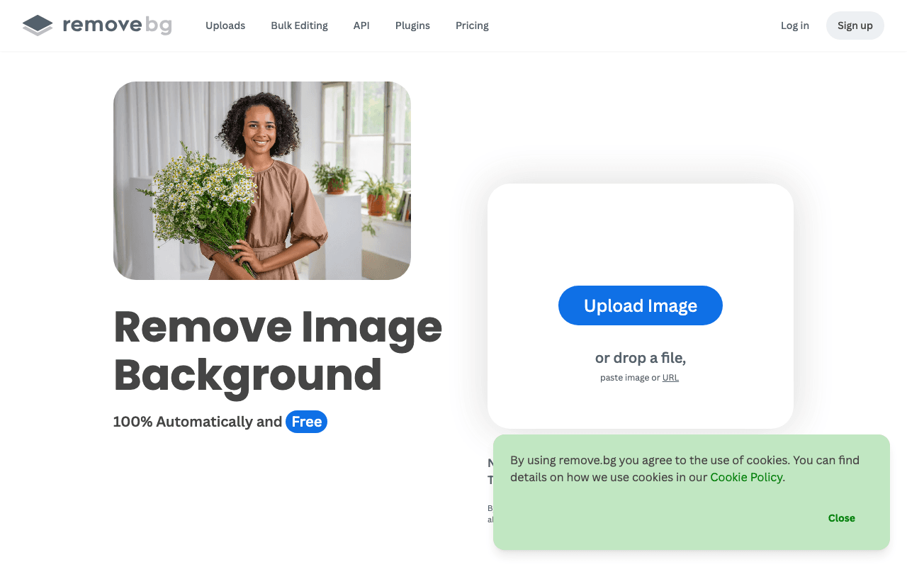 remove.bg homepage