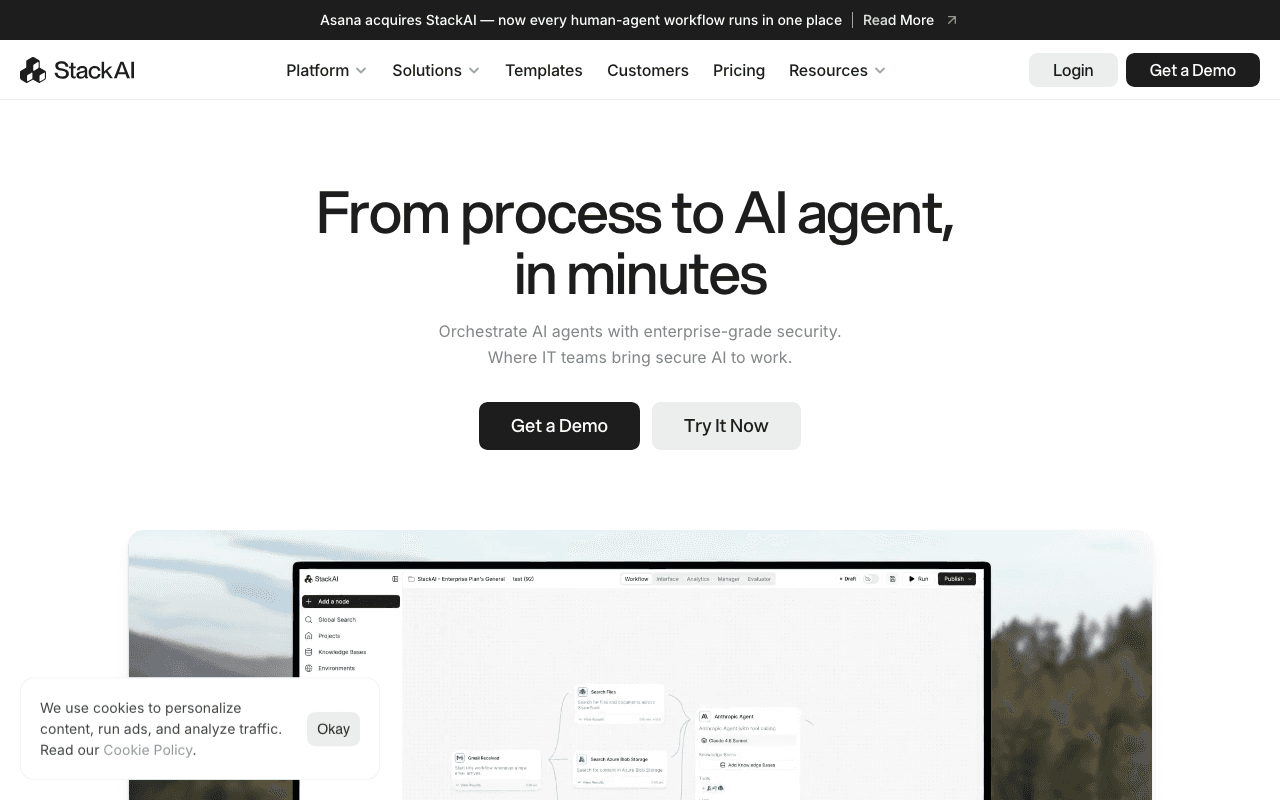 Stack AI homepage