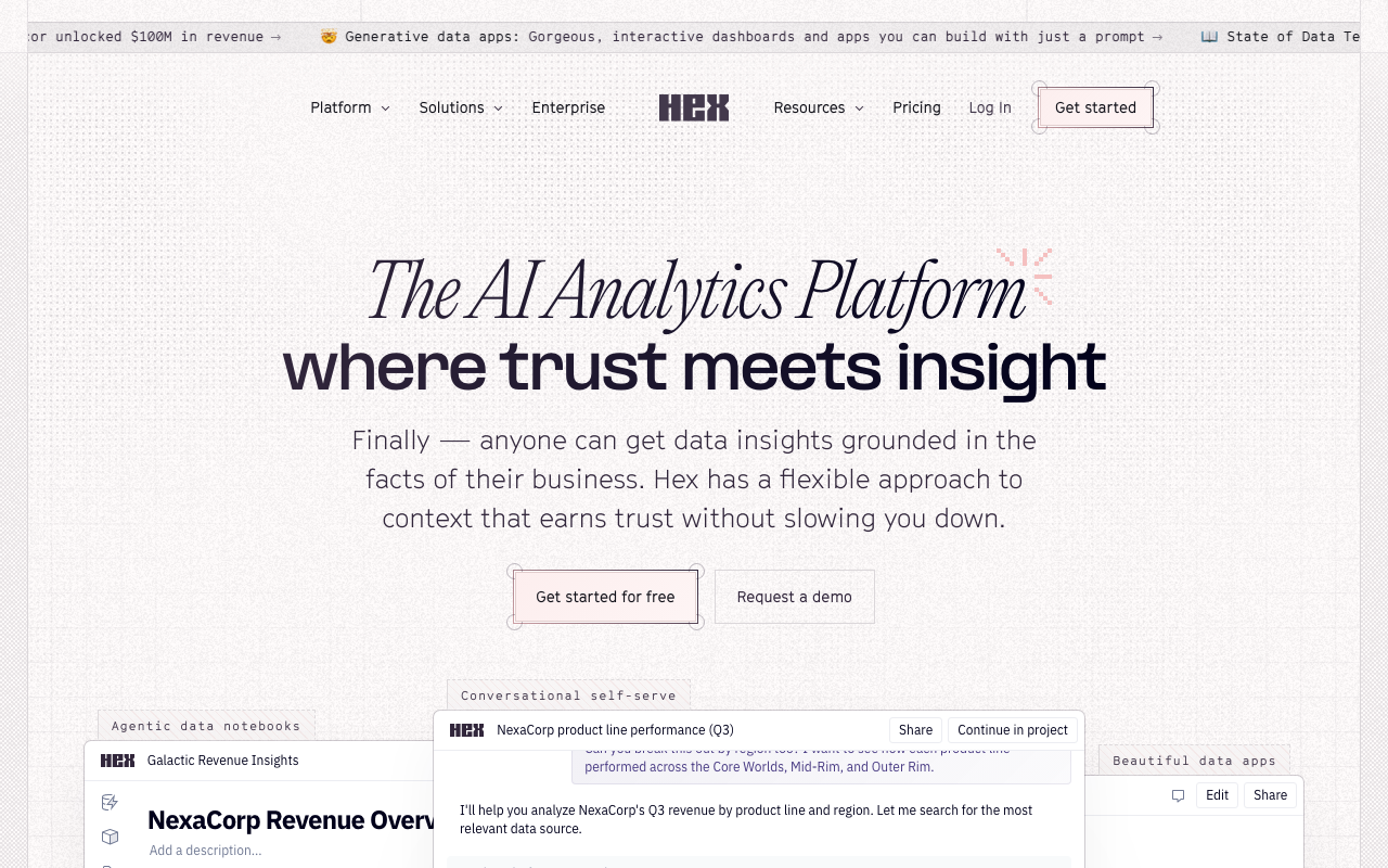 Hex homepage