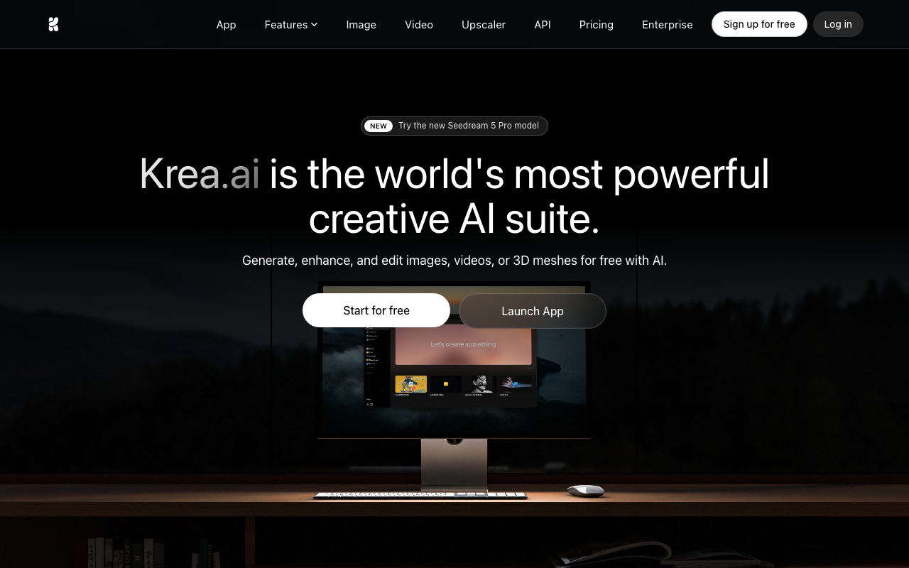 Krea homepage